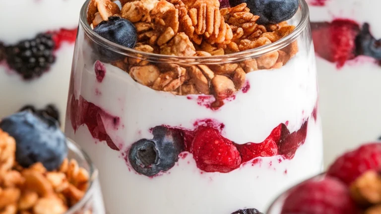 Mixed Berry Yogurt Parfaits - Featured