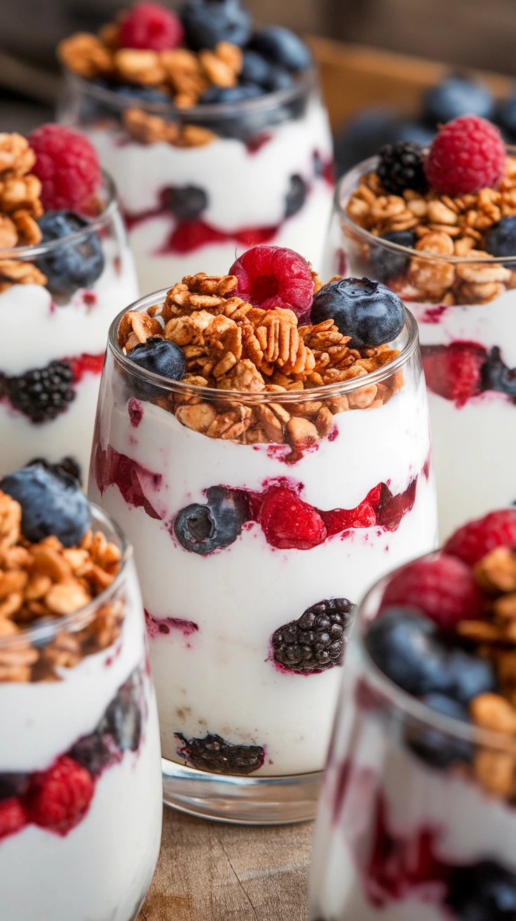 Mixed Berry Yogurt Parfaits