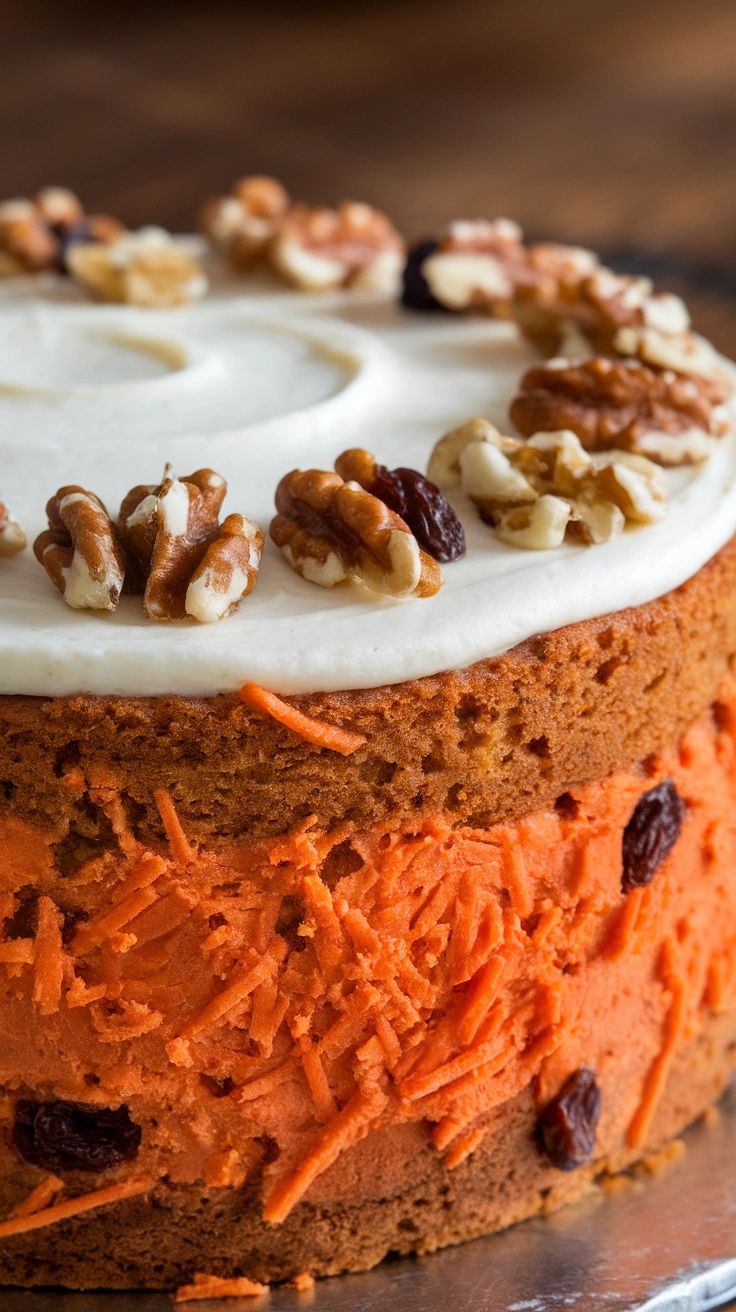 Moist Carrot Cake with Cream Cheese Frosting