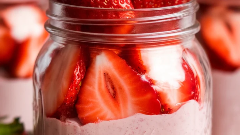 No-Bake Strawberry Cheesecake Jars - Featured