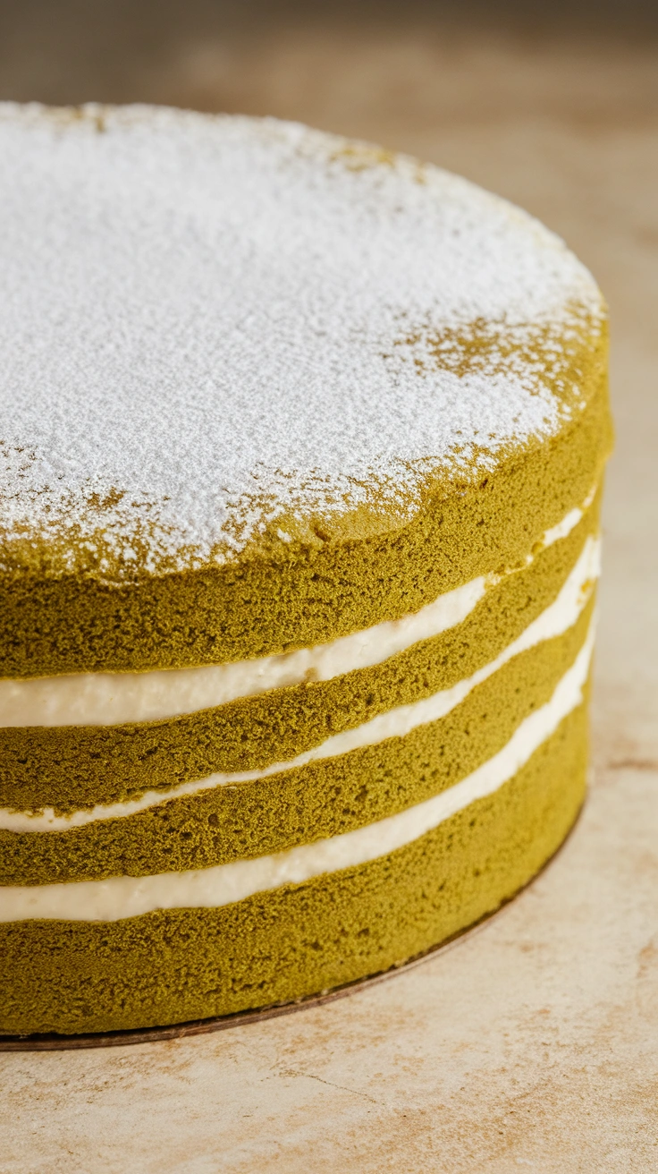 Pandan Ogura Cake