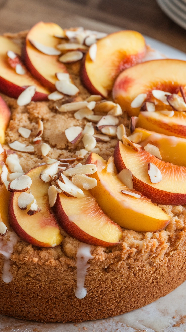 Peach Almond Coffee Cake