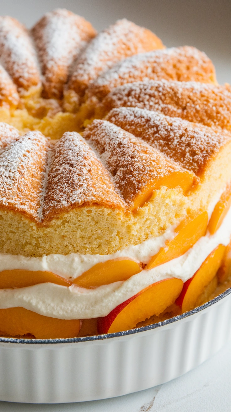 Peaches and Cream Dump Cake