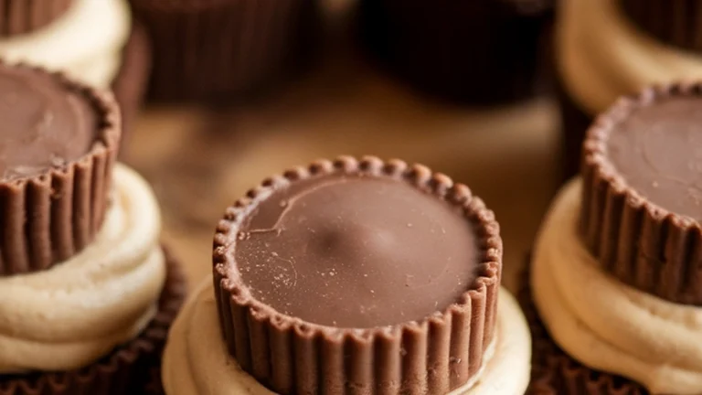 Peanut Butter Cup Mini Cakes - Featured