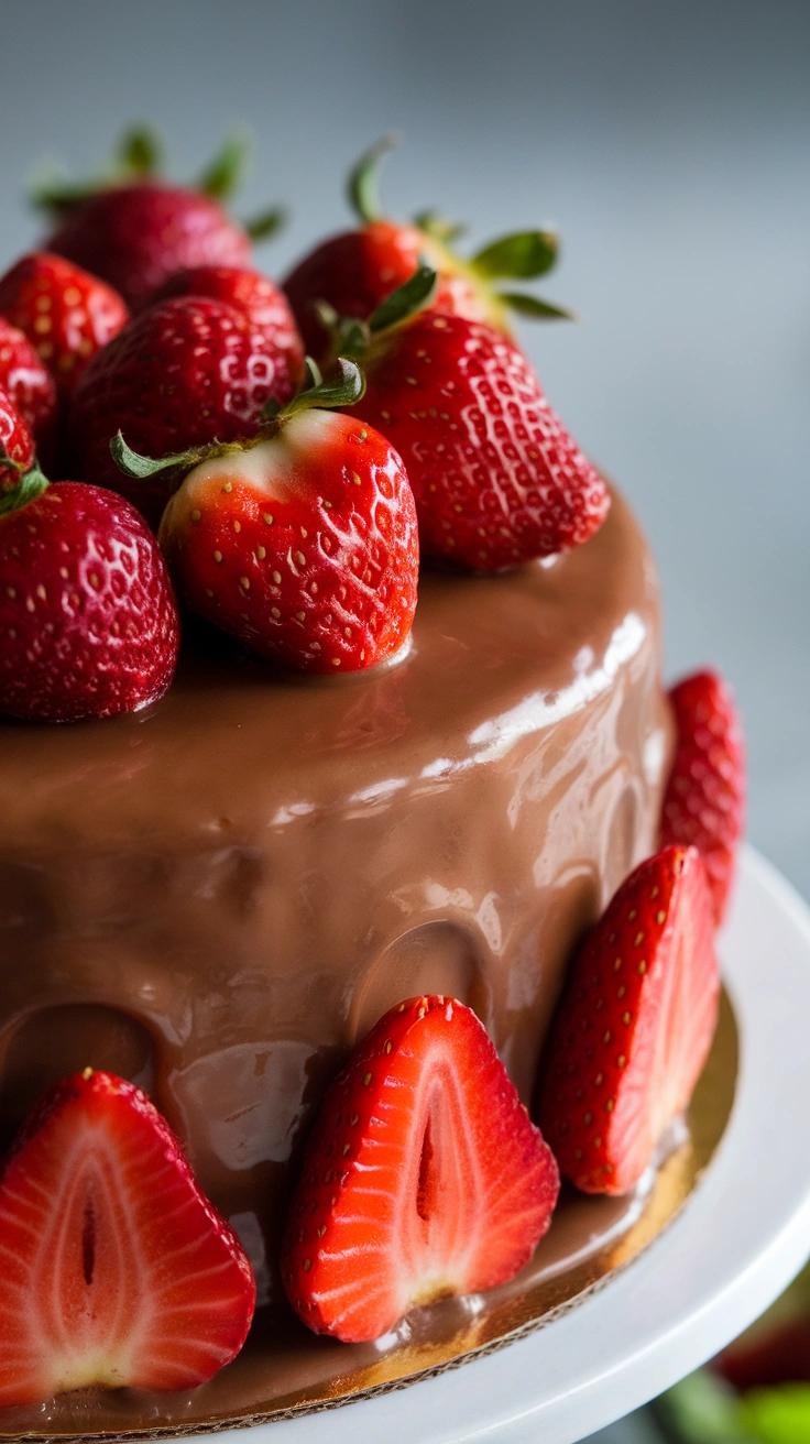 Roasted Strawberry and Vanilla Bean Cake