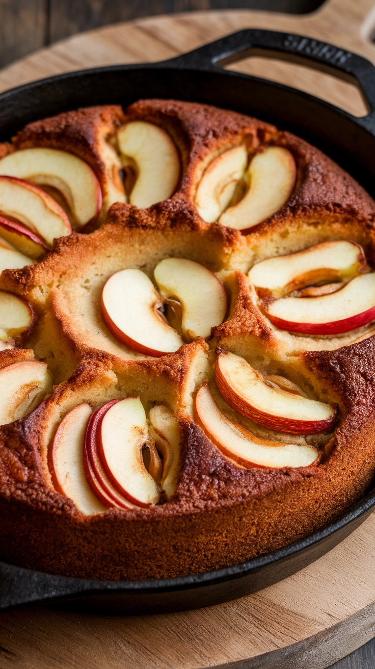 Rustic Cast Iron Skillet Apple Cake