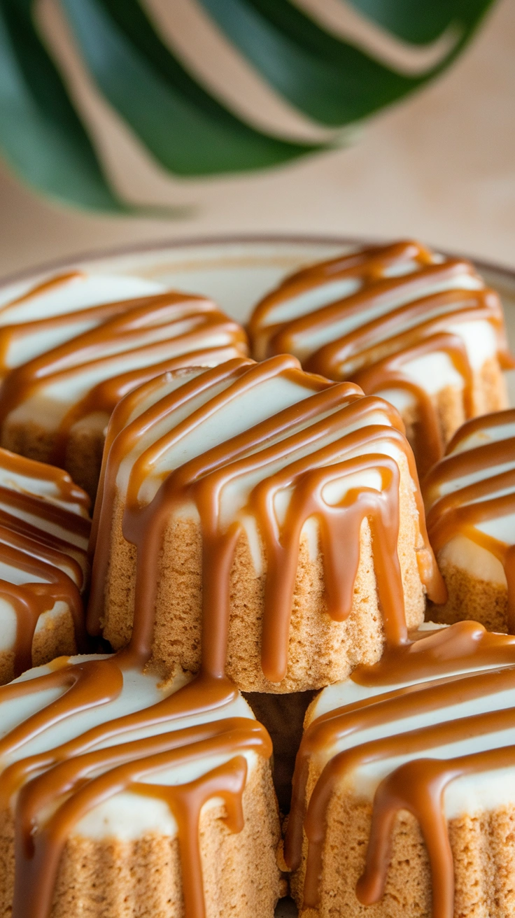 Salted Caramel Drizzle Mini Cakes