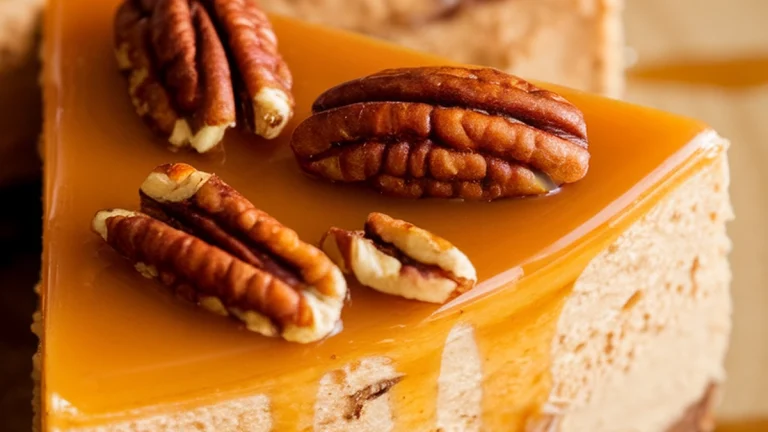 Salted Caramel Pecan Cheesecake - Featured