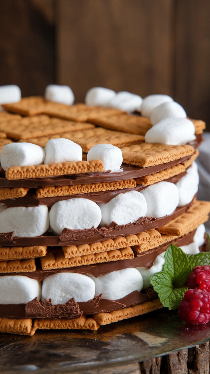 S'mores Refrigerator Cake