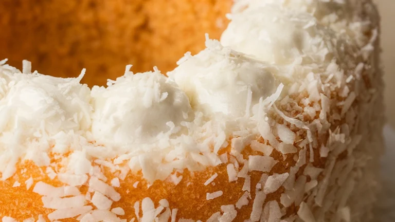 Snowy Coconut Chiffon Cake - Featured