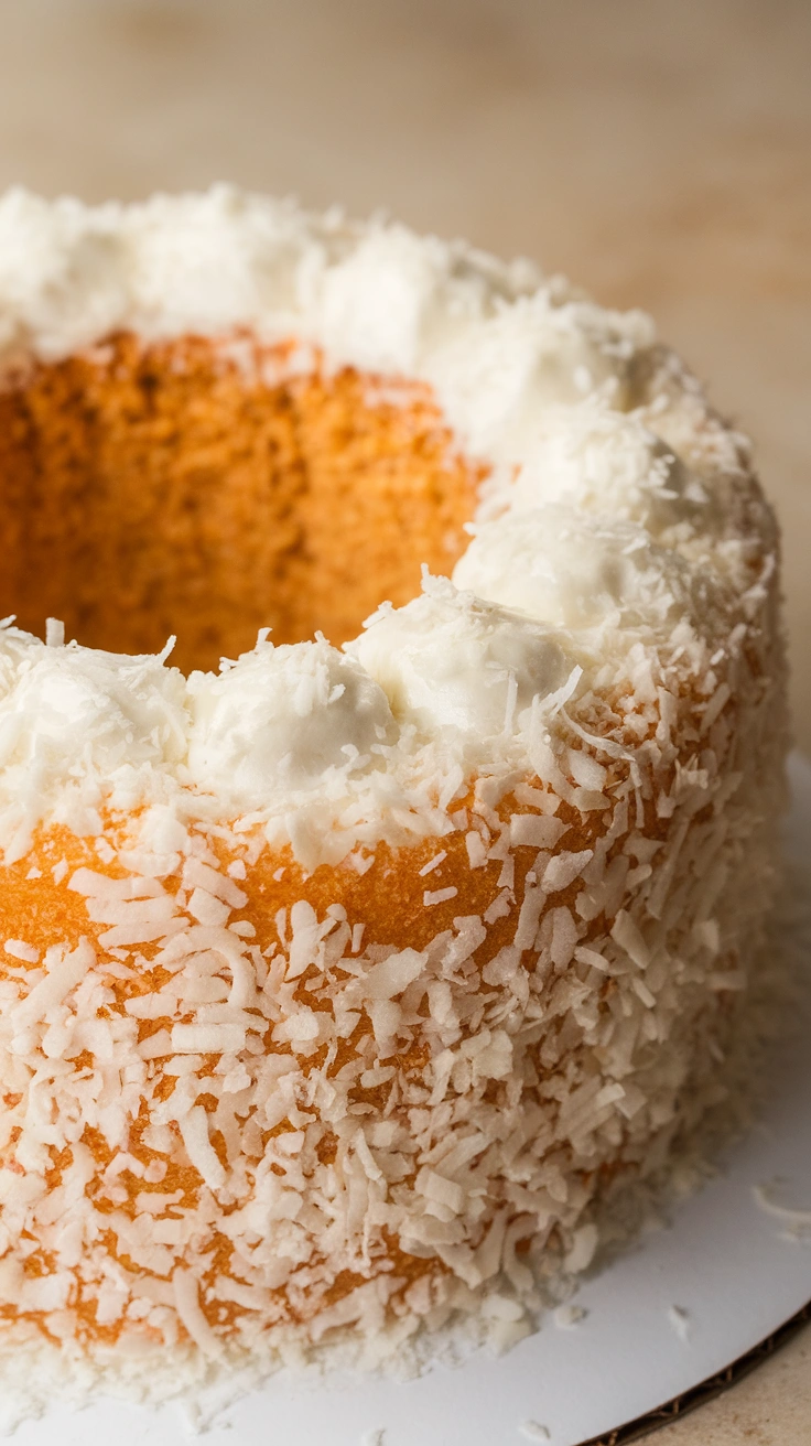 Snowy Coconut Chiffon Cake