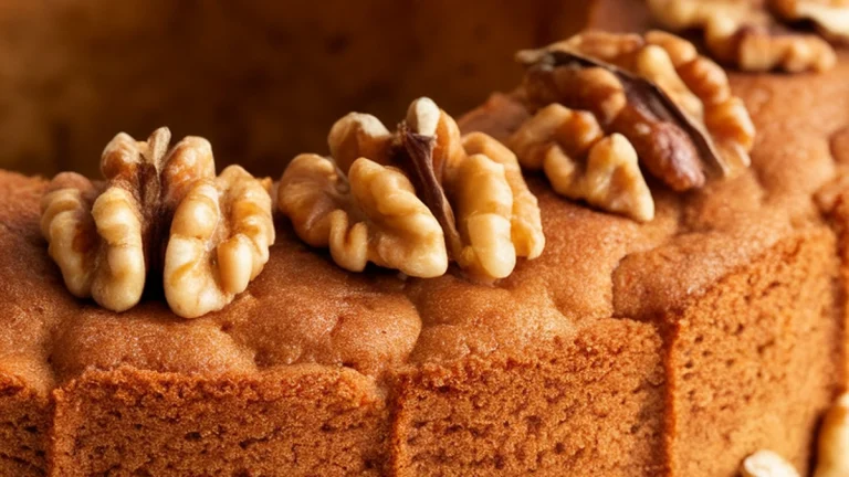 Soft Banana Walnut Cake - Featured