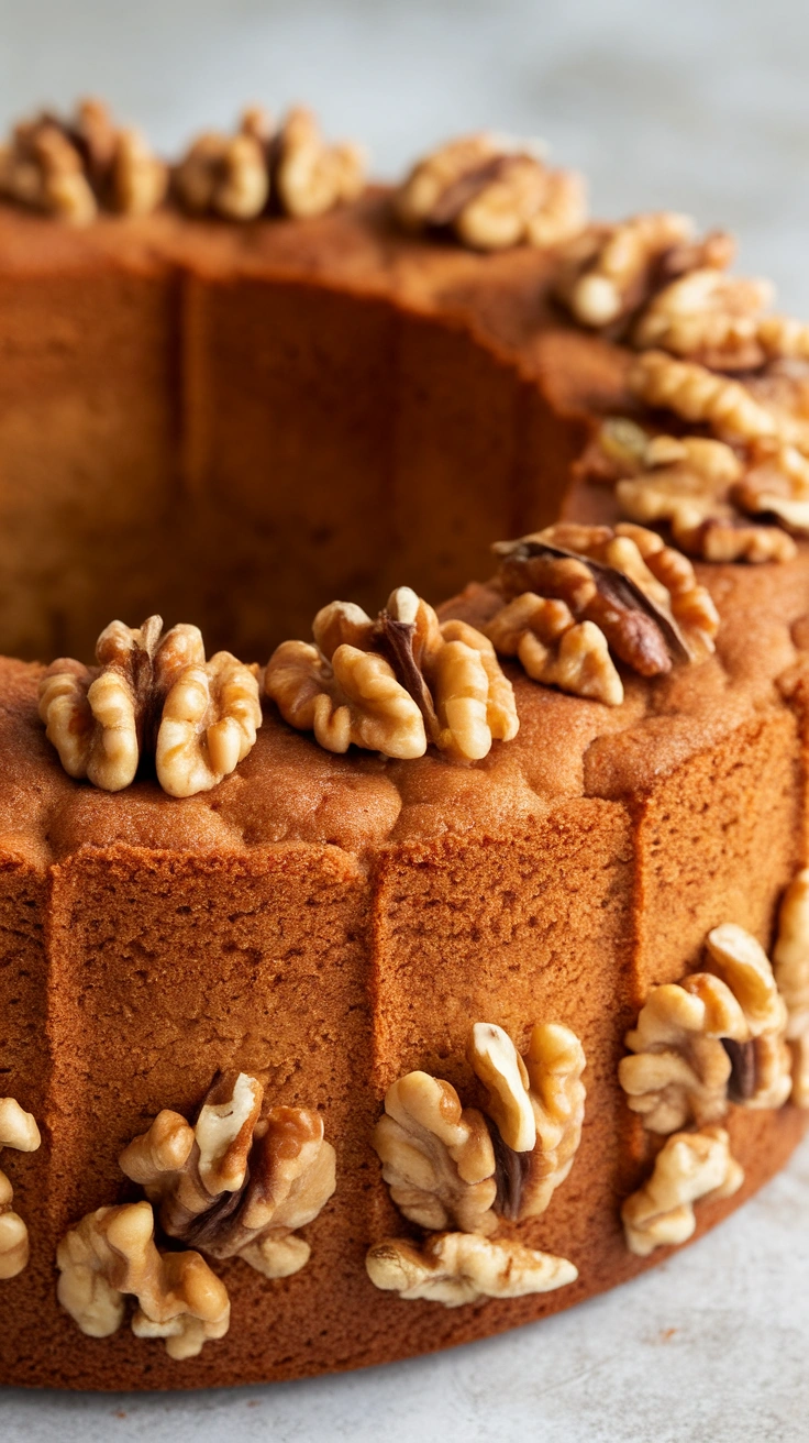 Soft Banana Walnut Cake