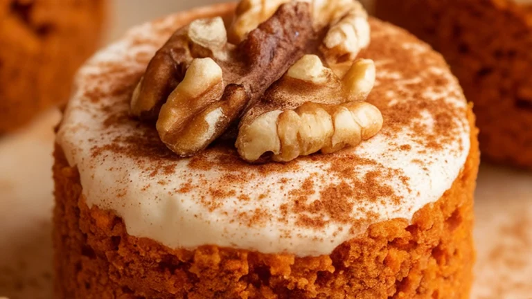 Spiced Carrot and Walnut Mini Cakes - Featured