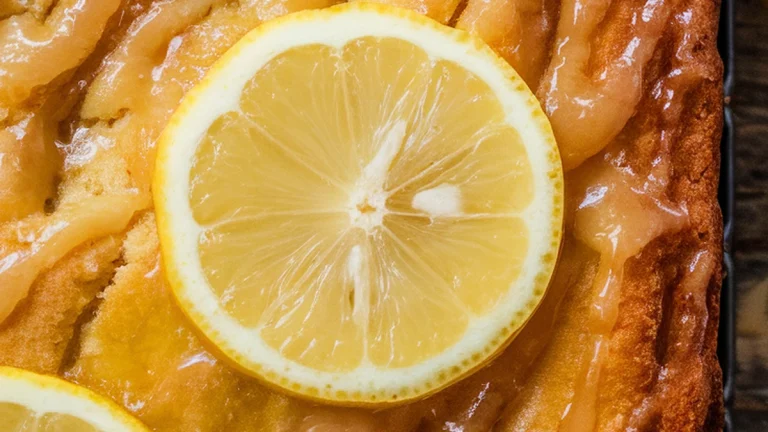 Sticky Lemon Drizzle Traybake - Featured