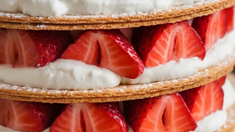 Strawberry Cream Cheese Icebox Cake - Featured