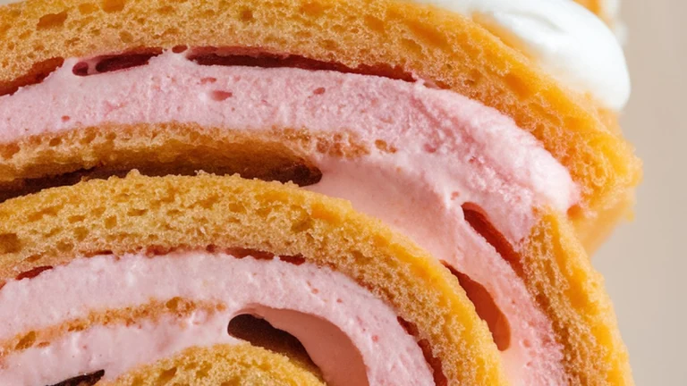 Strawberry Cream Swiss Roll - Featured