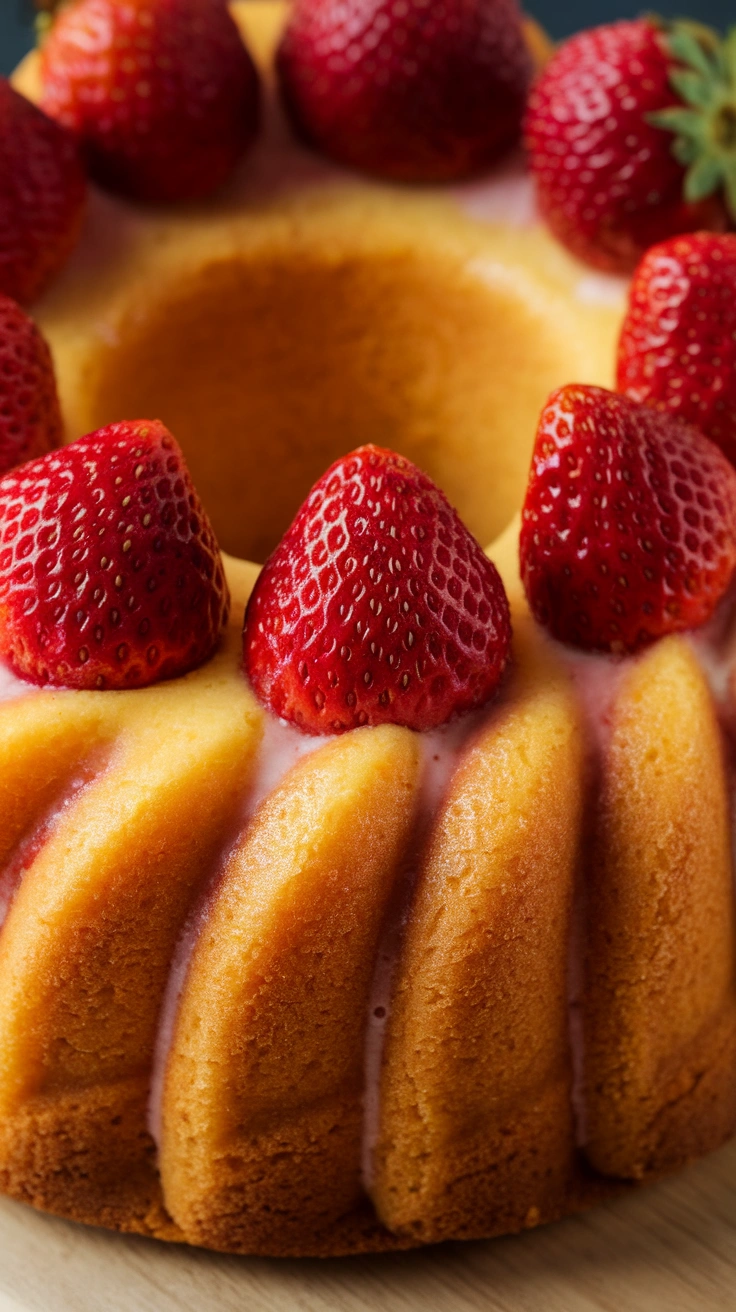Strawberry Lemon Bundt Cake