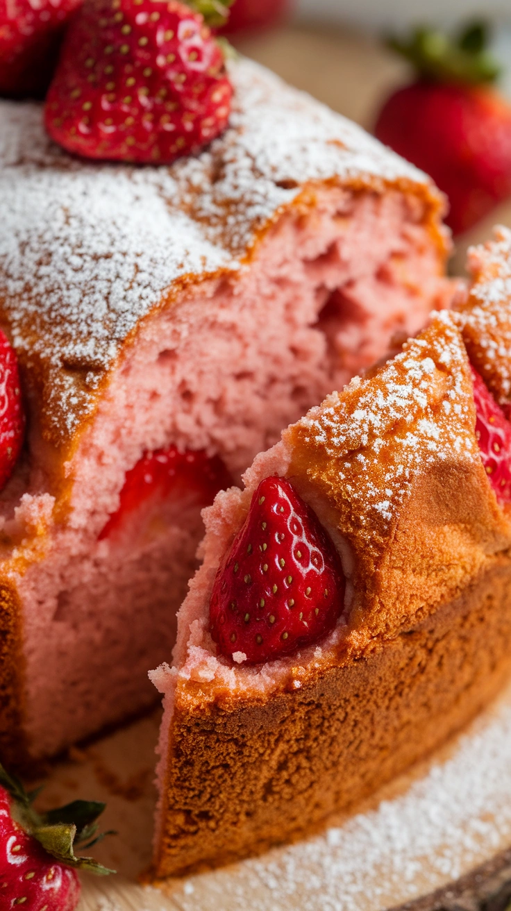 Strawberry Yogurt Loaf Cake