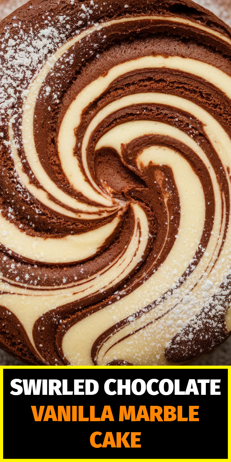 Swirled Chocolate Vanilla Marble Cake