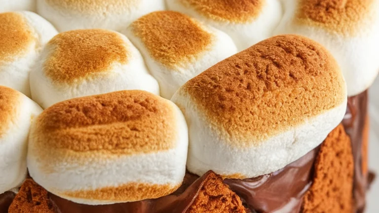 Toasted S'mores Cake - Featured