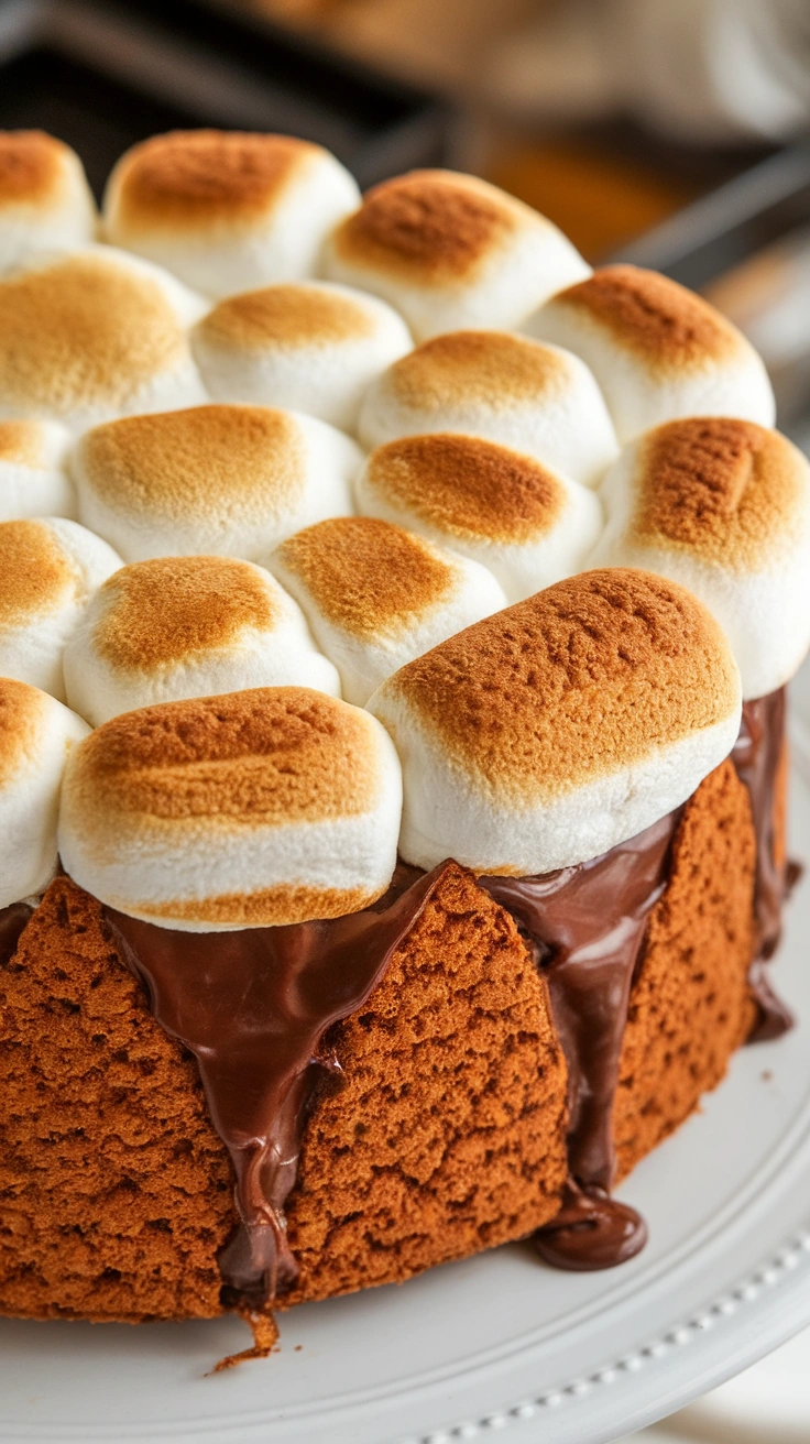 Toasted S'mores Cake
