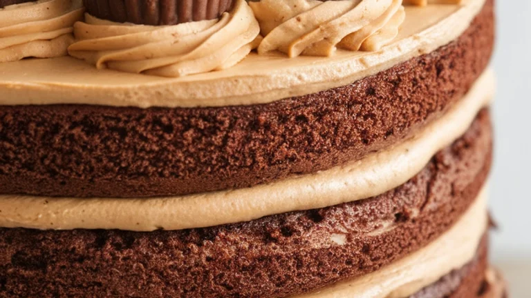 Ultimate Chocolate Peanut Butter Layer Cake - Featured