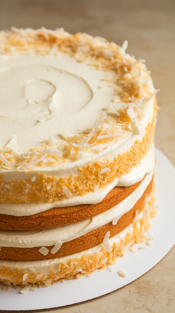 Vanilla Coconut Layer Cake