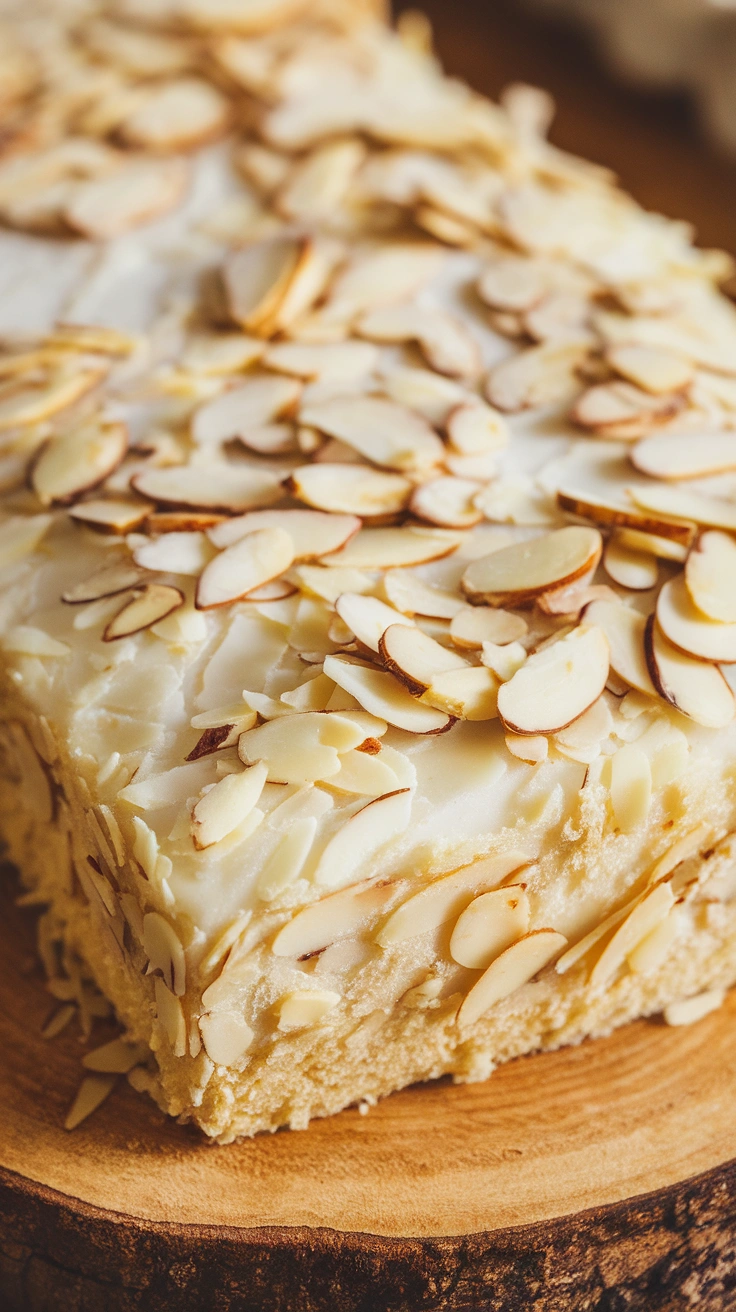 White Almond Sheet Cake