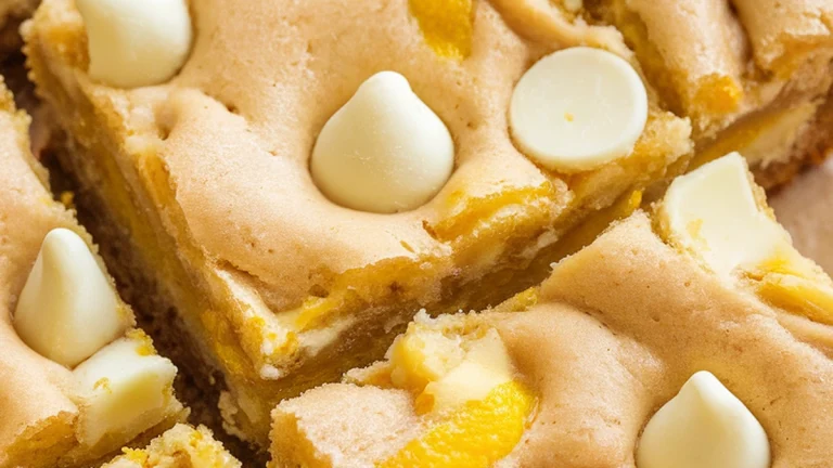 White Chocolate Lemon Blondies - Featured