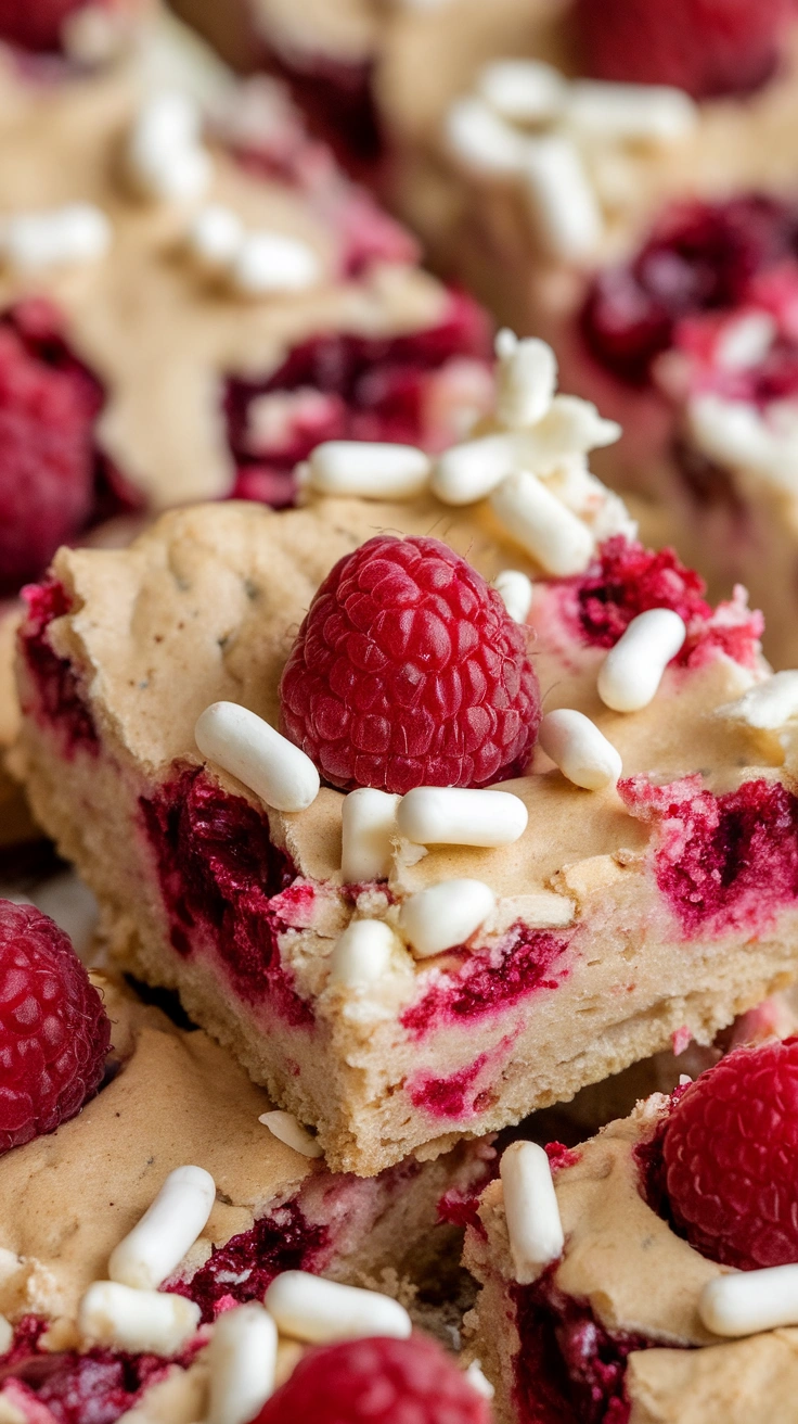 White Chocolate Raspberry Blondies