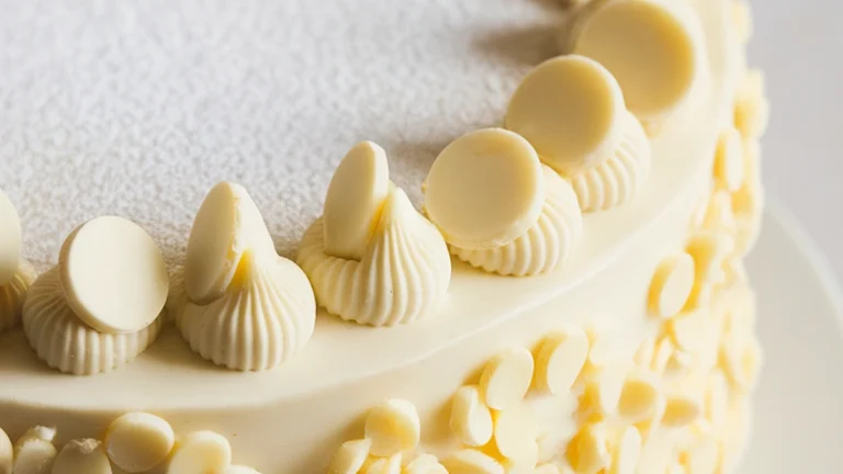 White Chocolate Vanilla Cake - Featured