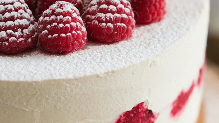 Winter White Chocolate Raspberry Cake - Featured