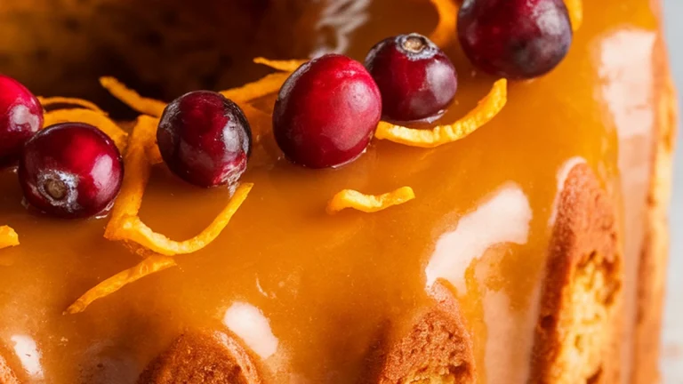 Zesty Cranberry Orange Pound Cake - Featured