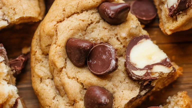 Almond Flour Banana Cookies With Chocolate Chips - Featured