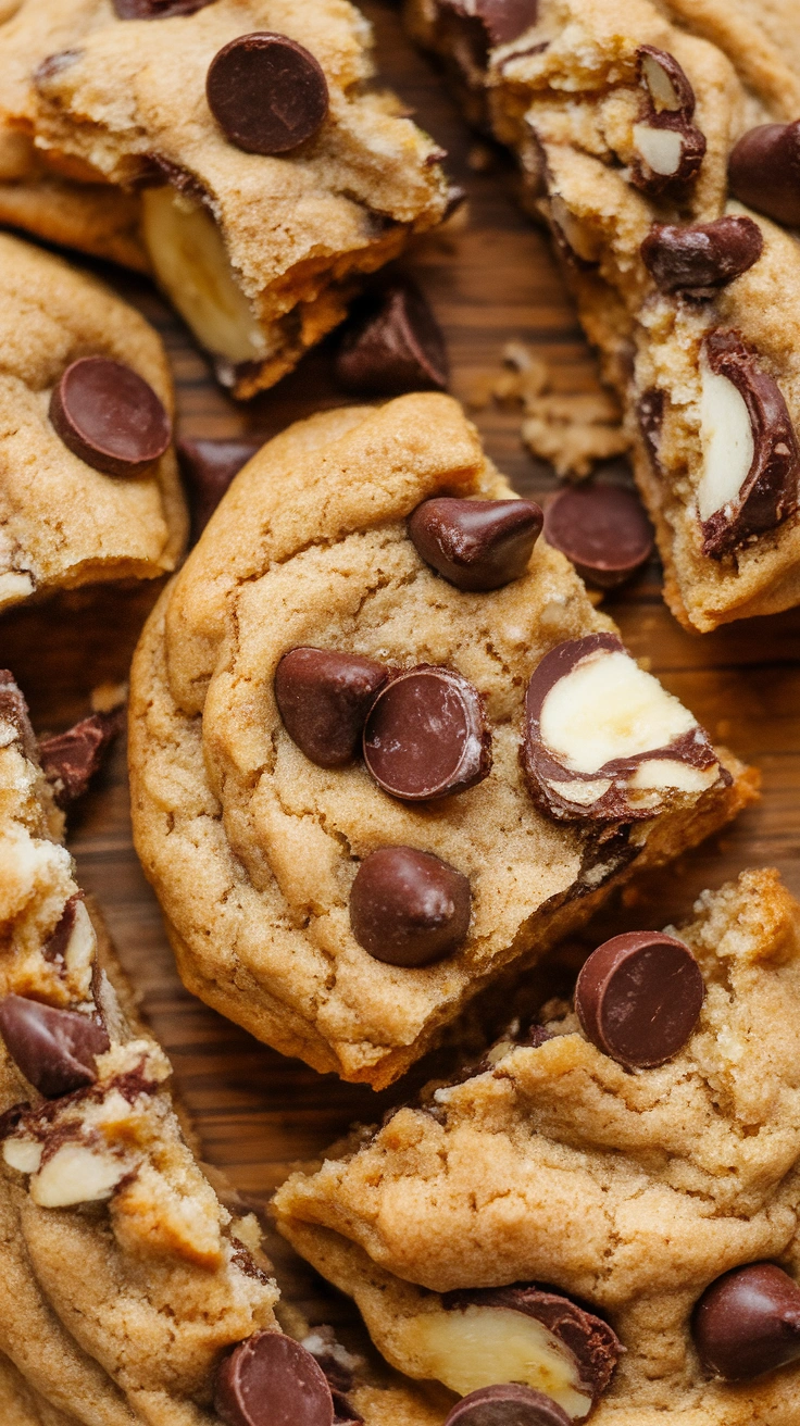 Almond Flour Banana Chocolate Chip Cookies