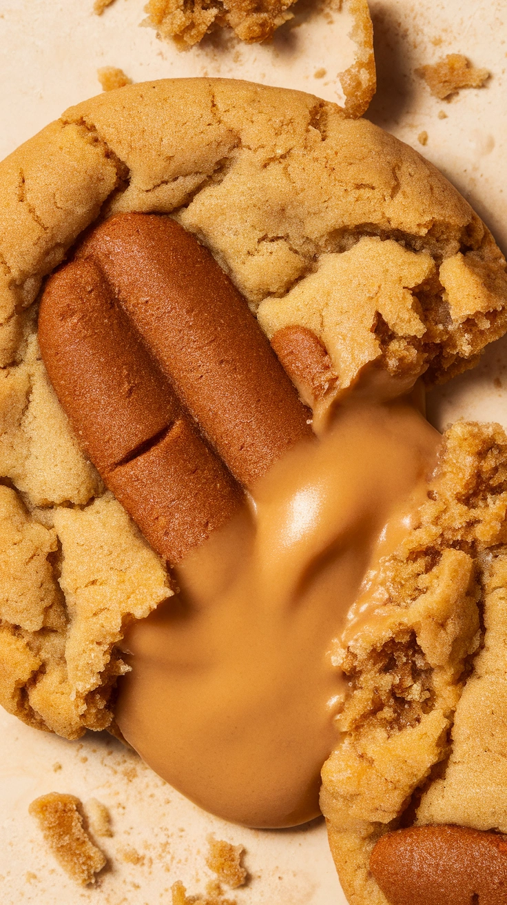 Soft Biscoff Stuffed Cookie Butter Cookies