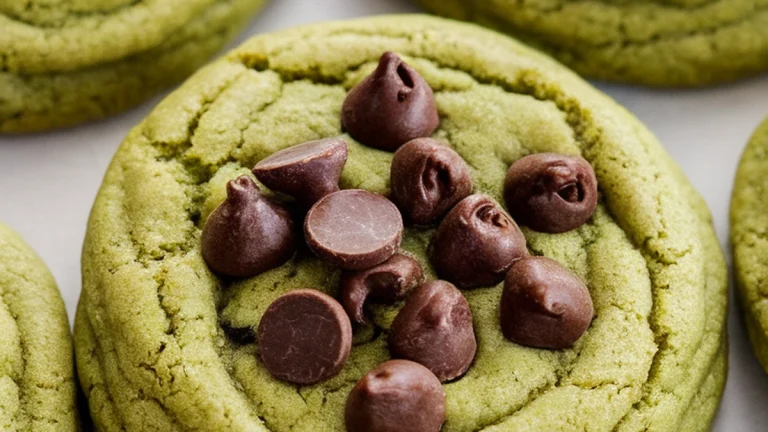 Best Matcha Chocolate Chip Cookies - Chewy Recipe! - Featured