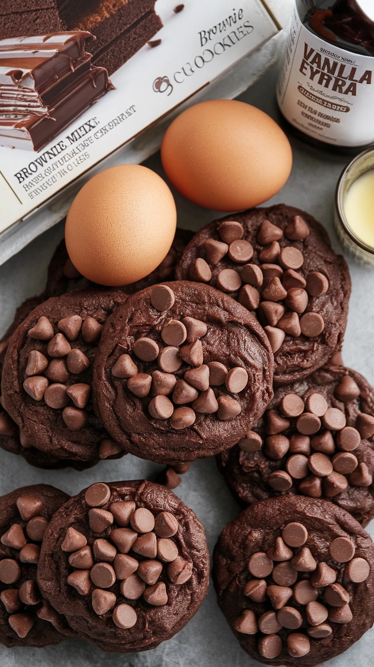 Fudgy Brownie Mix Cookies