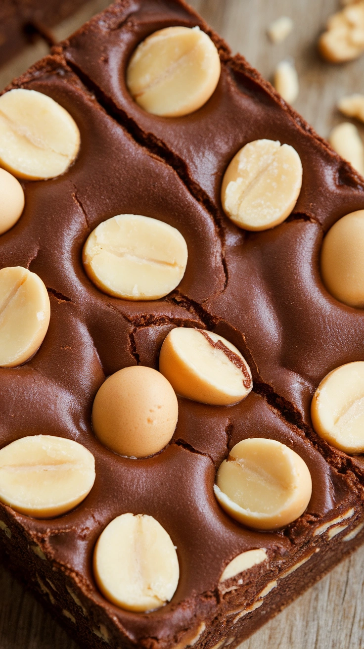Buckeye Peanut Butter Brownie Cookies