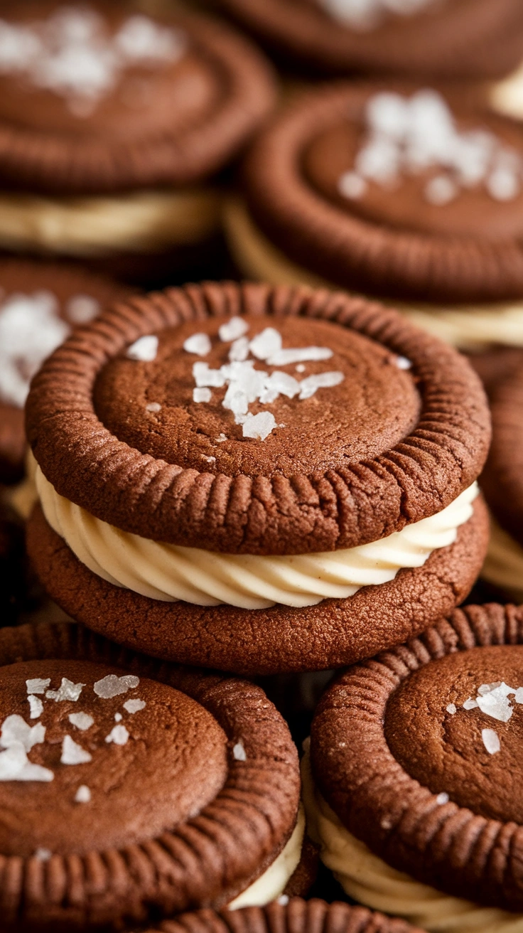 Chocolate Cake Mix Sandwich Cookies