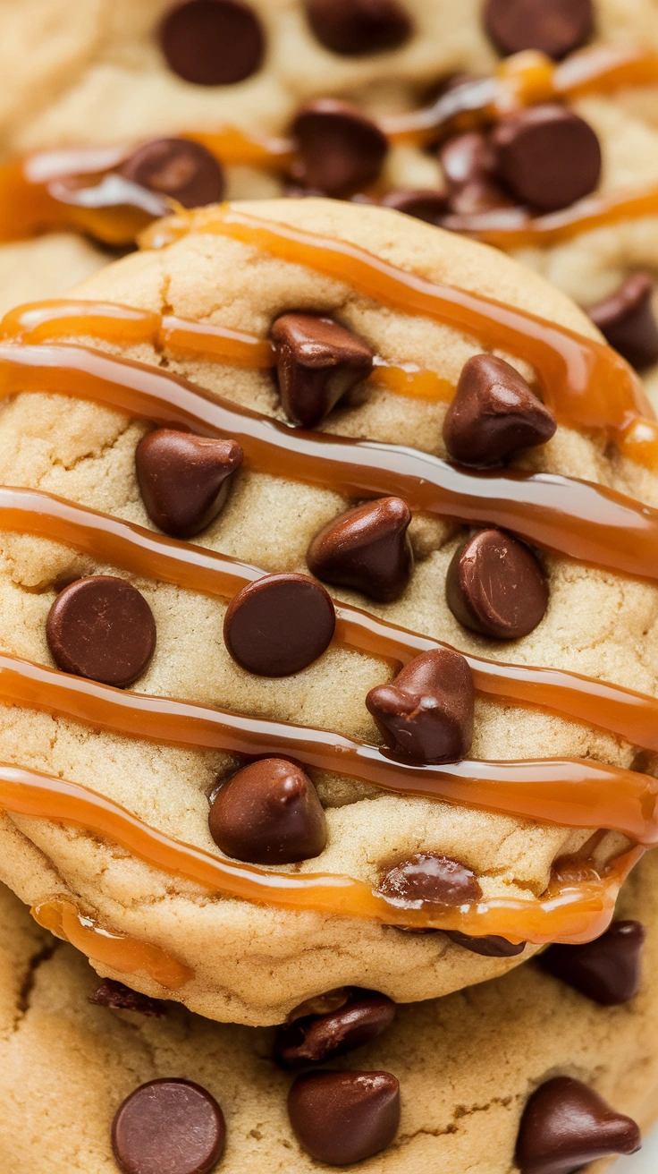 Chewy Caramel Chocolate Chip Cookies