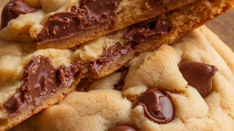 Chewy Inside Out Chocolate Chip Cookies - Featured