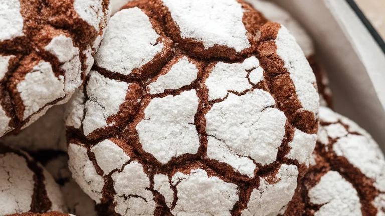 Chocolate Crinkle Cookies - Featured