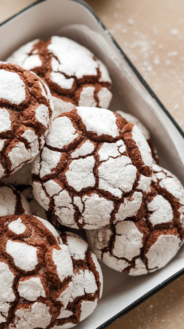 Fudgy Chocolate Crinkle Cookies