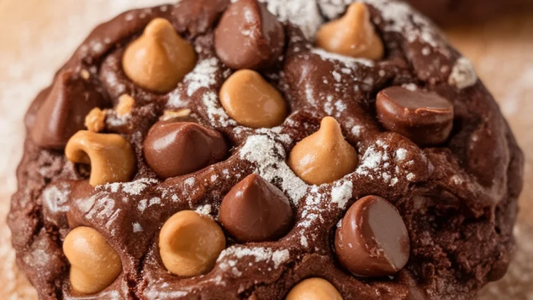 Chocolate Peanut Butter Chip Cookies - Featured