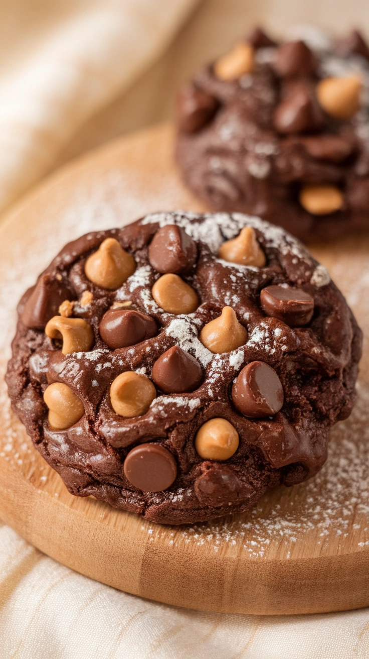 Soft Chocolate Peanut Butter Chip Cookies