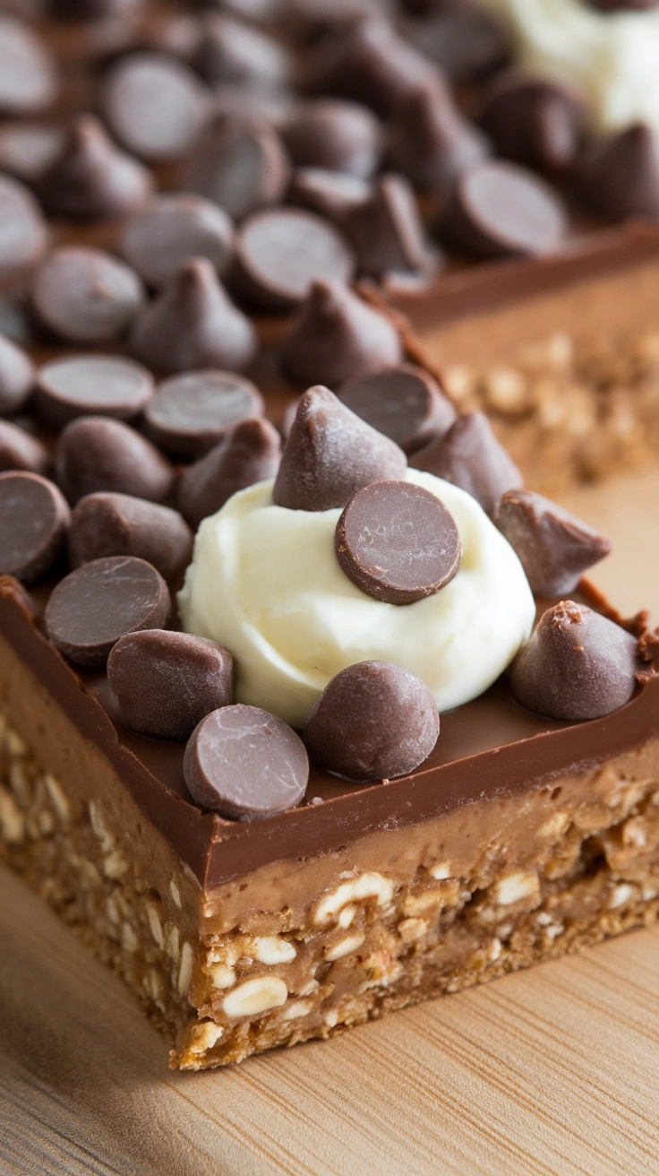 Fudgy Chocolate Peanut Butter Oatmeal Bars