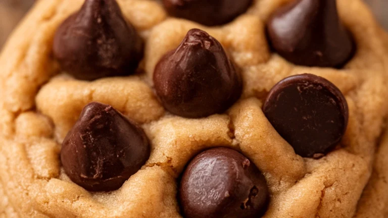 Dark Chocolate Chip Peanut Butter Cookies - Featured