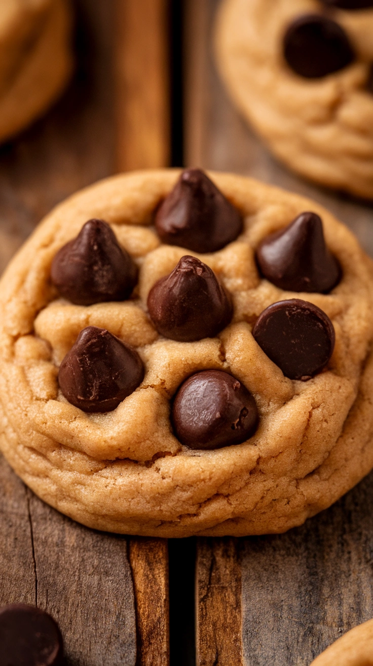 Peanut Butter Cookies with Dark Chocolate Chips